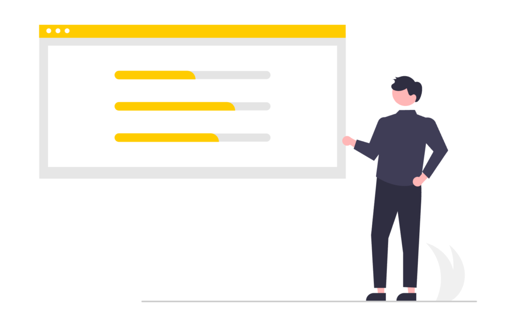 person-standing-and-pointing-at-a-progress-bar-on-a-screen