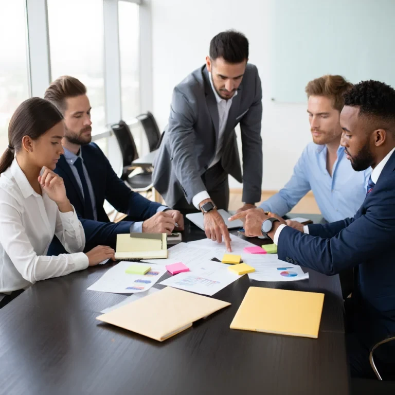 Team reviewing and prioritizing shared lead